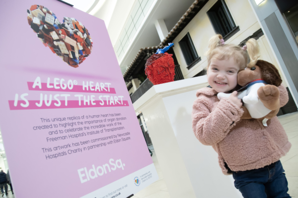 LEGO Sculpture supporting Newcastle Hospitals at Eldon Square, Newcastle
