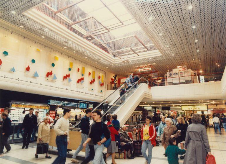 Inside Eldon Square elevator- history