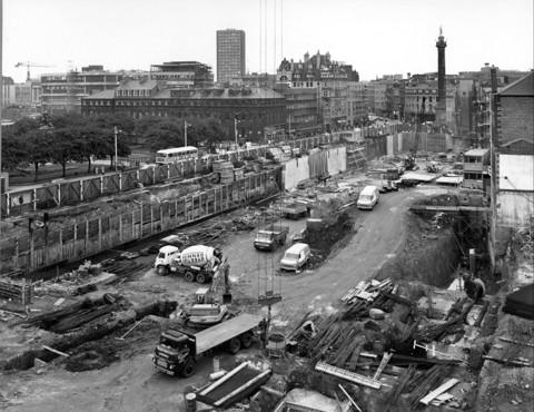Early work and building site for Eldon Square