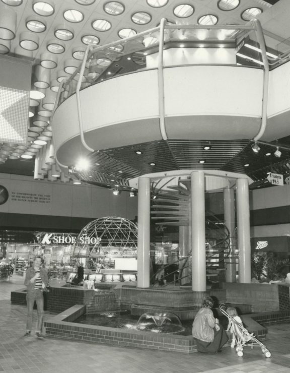 John Lewis Space Ship Cafe- black and white